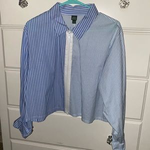 Blue wild fable Large spliced top